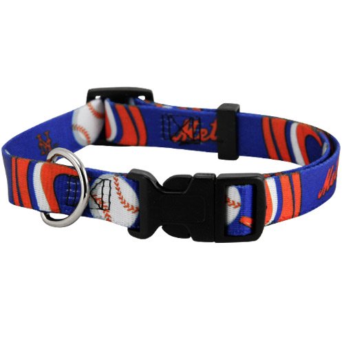 New York Mets Adjustable Dog Collar (Medium)