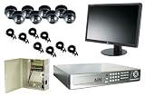 8 channel 120 FPS H.264 System and Dome Cameras Complete DVR Package with 19 inch LCD Monitor
