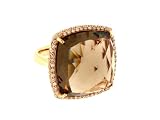 Christophe Danhier Rose Cut Smoky Topaz Ring by Christophe Danhier
