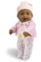 Wild Planet Water Babies 13" African American Infant Pink Daisey Jacket with White Printed Romper