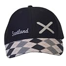 Mens Scotland Flag Embroidered Argyle Design Baseball Cap