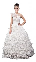 Sequined One Shoulder Satin/Tulle Floor Length  Dress