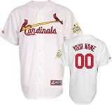 St. Louis Cardinals Jersey: Personalized Home White Replica Jersey with 2011 World Series Participant Patch