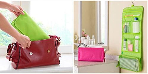 Hanging Toiletry Bag and Makeup Organizer - Cosmetics Bag - Collapsible, Lightweight, Perfect for Travel (Green)