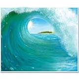 Beistle 52151 Surf Wave Insta Mural, 5-Feet by 6-Feet
