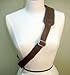 Winn Harness Leather Shoulder Strap w/Large Ergonomic Shoulder Pad w/Silver Hardware.