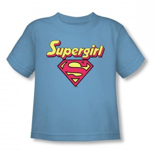  Dc Comics - I'M A Supergirl Toddlers T-Shirt In Sky Blue Sheer