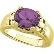 14K Yellow Gold Amethyst Ring