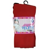 Girls Fashion Tights Small Ages 1-3 - Girls Fashion Hosiery Colored Tights (Red)