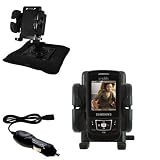 Samsung SCH-R610 Auto Bean Bag Dash Holder with Car Charger - Uses Gomadic TipExchange