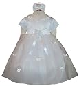New White Butterfly Tulle Dress & Headband 12M (kid 5139)