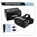 LUCINE 9764554 3D VR Virtual Reality Glasses Headset Suitable for Google, iPhone, Samsung Note, LG, Huawei, HTC Smartphone for 3D Movies and Games with Remote Controller - Black