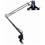Lite Source Combo-Lite Black Adjustable Desk Lamp with Outlet