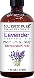 Majestic Pure Lavender Essential Oil, Therapeutic Grade, 4 fl. Oz