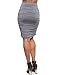 2LUV Women's Ruched Sides Pencil Skirt
