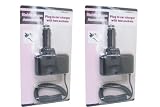 2 Pack!! Plug in Car Charger with Two Sockets for Nokia Cell Phone