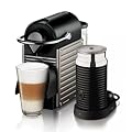 Krups XN 3015 Nespresso Pixie Electric Titan mit Milchaufsch�umer Aeroccino3 (inkl. 50 EUR Nespresso Club Gutschein)
