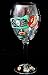 Kitchen & Housewares : Casino Cards & Chips Design - Hand Painted - Grande Wine -16 oz.