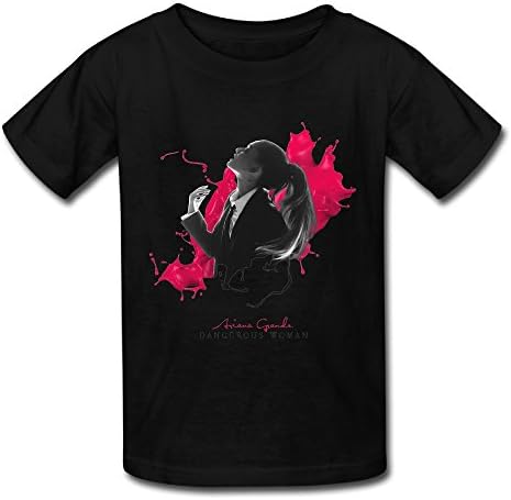 Ariana Grande Dangerous Woman Tour 2016 Fan Logo T Shirt For Big Boys' Girls'