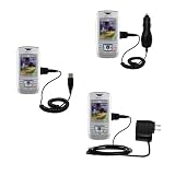 Deluxe Kit for the Samsung SCH-R400 includes a USB cable with Car and Wall Charger - Gomadic Brand w/ TipExchange Technology