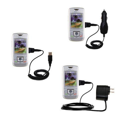 Deluxe Kit for the Samsung SCH-R400 includes a USB cable with Car and Wall Charger - Gomadic Brand w/ TipExchange Technology