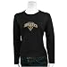 Oakland Athletics Tee Shirts : Oakland Athletics Black Ladies Arch Logo Diamond Long Sleeve Tee Shirts