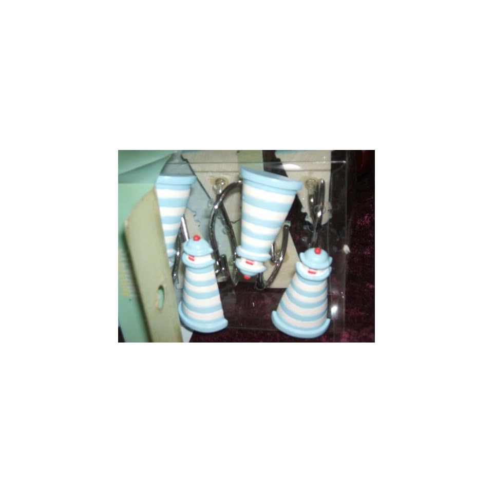 Martha Stewart Everyday Lighthouse Shower Curtain 12 Hooks New In