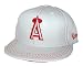 New Los Angeles Angels of Anaheim Custom New Era Official Fitted Hat - White Red Stiched (4 Sizes Available) , 7 3/4