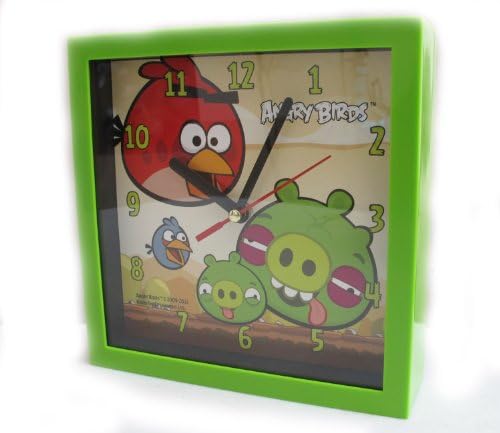 "HelloThailand" REALLY NICE ANGRY BIRD - WALL CLOCK IN GREEN COLOR - Licensed Angy Birds - Giftland Co., Ltd