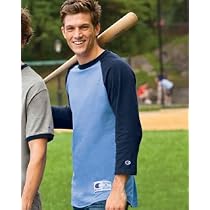 Champion T1397 Cotton Tagless Raglan Baseball T-Shirt
