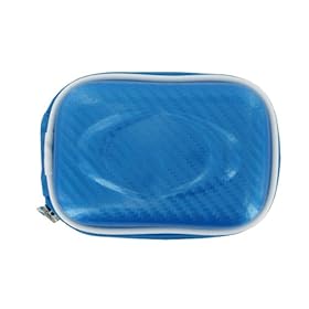 rooCASE EVA Hard Shell (Candy Licorice Blue) Carrying Case with Memory Foam for Panasonic MH-TA1 TA-1 Ultrathin HD Pocket Camcorder