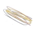 14K Tri-Color Gold Interlocking Bangle Bracelets - 8 inches