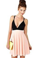 Sexy Acrylic Sleeveless Backless Short Party Dress 