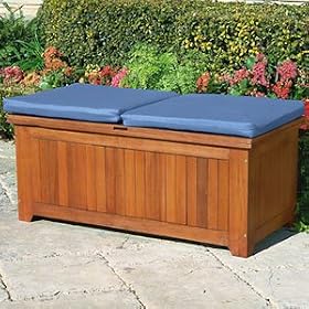 Hardwood Storage Bench by Brookstone