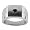 10k White Gold Men's Black Diamond 