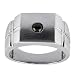 10k White Gold Men's Black Diamond Snake-Eye Dice Ring (1/4 cttw)