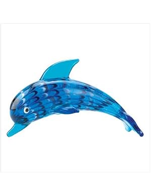 Art Glass Dolphin Figurine