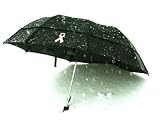 GustBuster Pink Ribbon - Metro Manual Umbrella, Jet Black