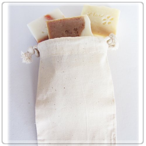Cotton Muslin Bags Wedding Gift Bags 3x4 inch ($.35 each) Pack of 24