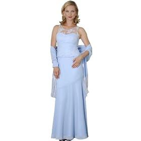 Sean Collection Sky Dress with Matching Shawl- Mother of Bride & Groom Dress. Mothers Dress Gown. Womens Long Evening Gown by Sean Collection (7282)