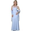 Sean Collection Sky Dress with Matching Shawl- Mother of Bride & Groom Dress. Mothers Dress Gown. Womens Long Evening Gown by Sean Collection (7282)
