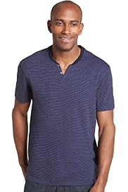 Pure Cotton Notched Neck T-Shirt