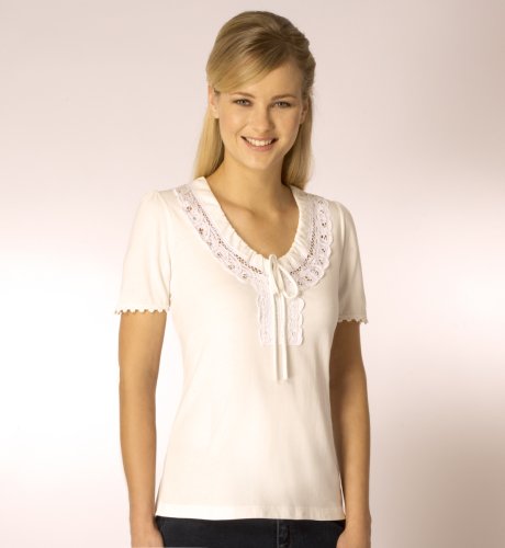 Per Una Crochet Swirl Neck Top clothing