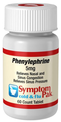 SymptomPaK Phenylephrine, 5 mg, 60-count Bottles (Pack of 2)