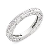 14K White Gold 0.76cttw Round Diamond Ring Band