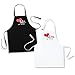 Mr. And Mrs. Aprons Est. 2016 with Heart Wedding Gift for Couples Bridal Shower Engagement Anniversary
