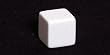 16mm Square-edged Opaque Blank White 6-sided Dice