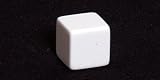 16mm Square-edged Opaque Blank White 6-sided Dice