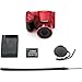 Canon Powershot SX400 IS 16.0 MP Digital Camera with 30x Optical Zoom and 720p HD Video (RED) With Case + Extra Battery & 32GB SD Card Deluxe Accessory Bundle