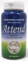 (1) VAXA ATTEND Homeopathic Medicinal Support for Attention Difficulties - Attention Deficit Disorders - 60 capsules